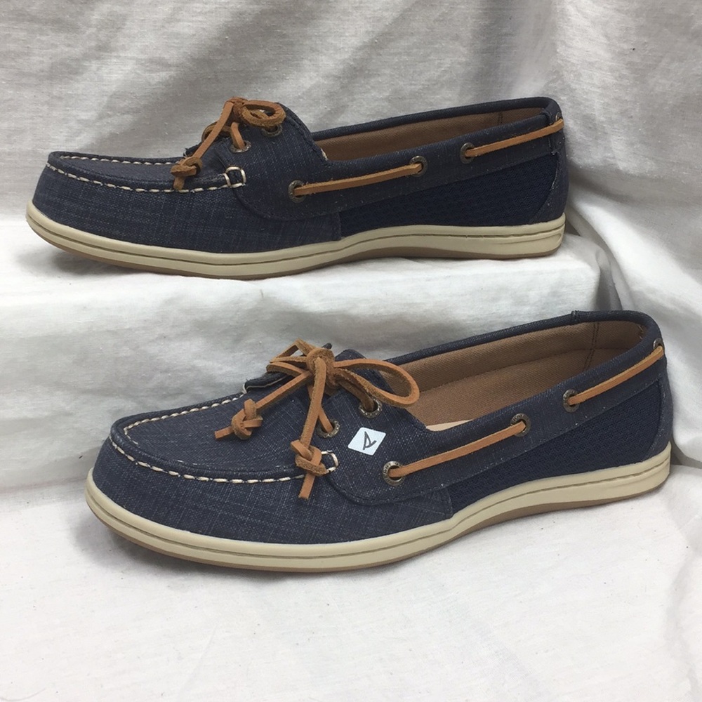 SPERRY Top Sider Firefish Linen Boat Shoes Size10M